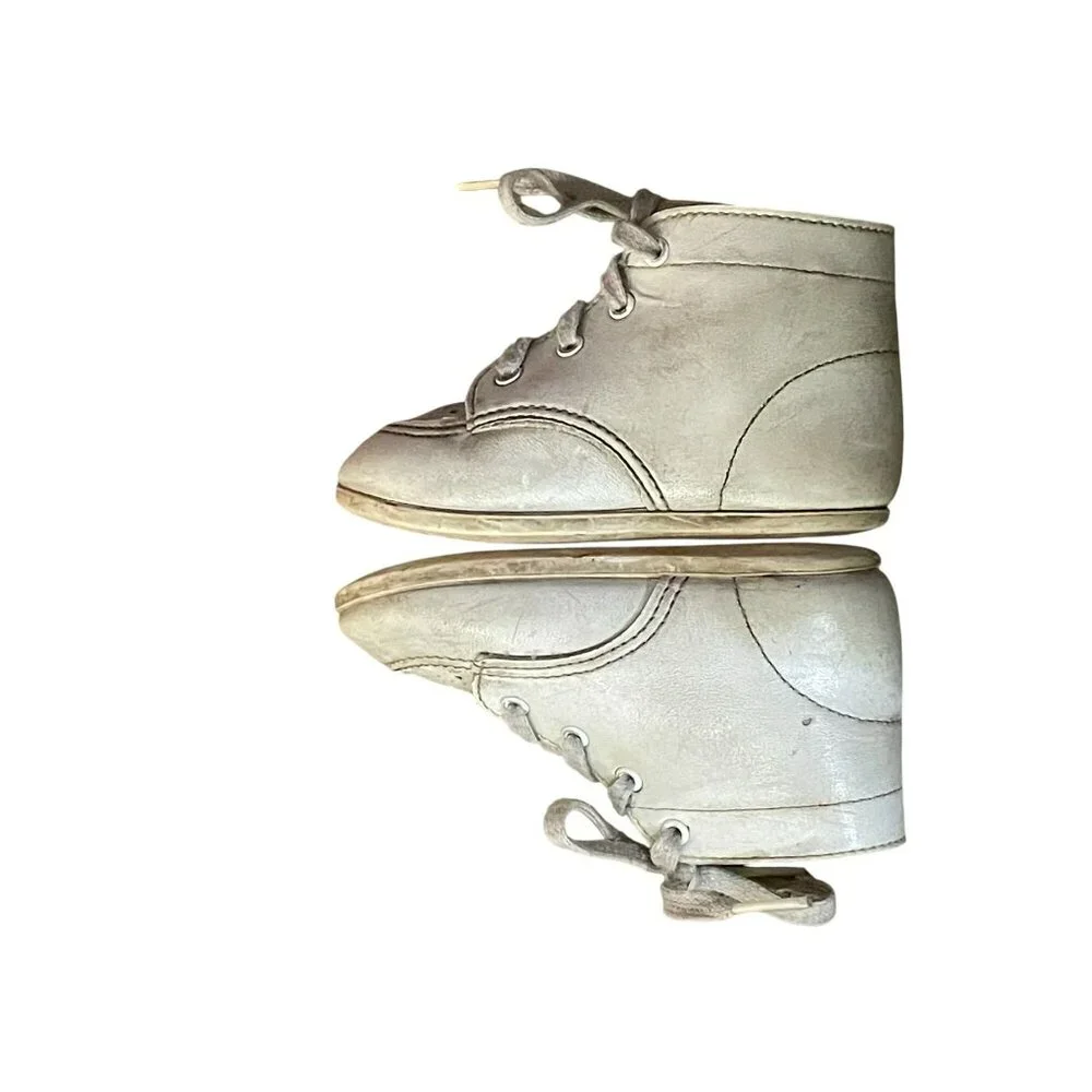 Vintage Baby Shoes 3 Used White *some wear